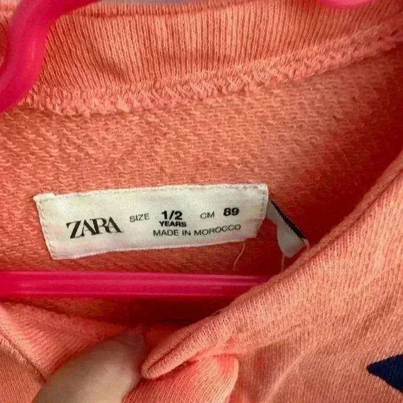 Zara Kids Lightweight Sweater Cardigan Coral Jacket Size 1-2 - Picture 5 of 8